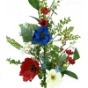 Patriotic Poppy Camellia Spray