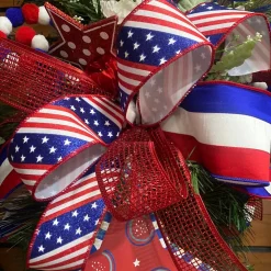Patriotic Stars and Stripes Ribbon, 2.5" X 10YD
