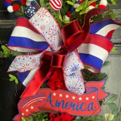 Patriotic Stripe Ribbon, 4" X 10YD