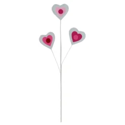 Pearl Trim Felt Heart Spray 24.5"