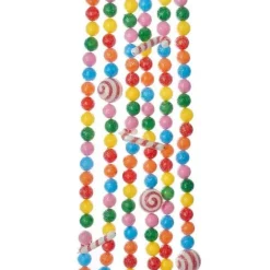 6' Peppermint Candy and Ball Garland