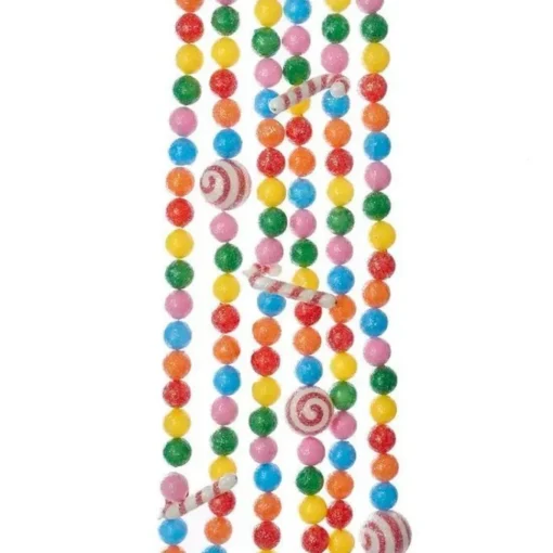 6' Peppermint Candy and Ball Garland