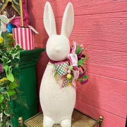 Perfectly Plaid Flocked Bunny