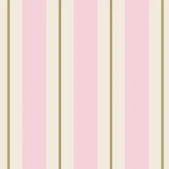 Pink & Gold Awning Stripe Cocktail Napkin Set