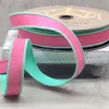Pink and Aqua Double Sided Dupion Ribbon, 1" x 25YD
