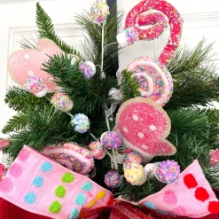 Pink and White Mitten Spray
