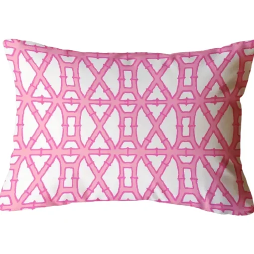 Pink Bamboo Lumbar Pillow