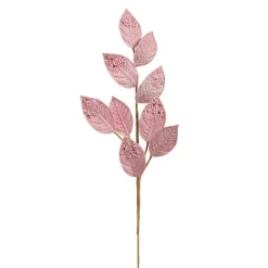 Pink Beaded Tip Leaf Spray