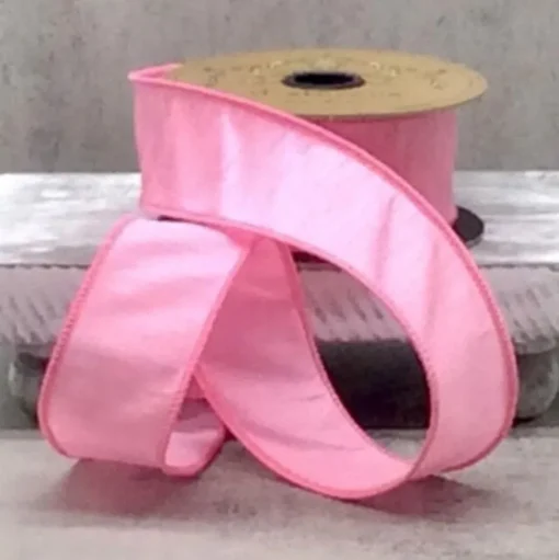 Pink Faux Dupion Ribbon, 1.5" x 10YD
