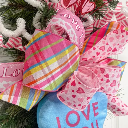 Pink Love Glitter Flow Ribbon, 2.5" X 10YD