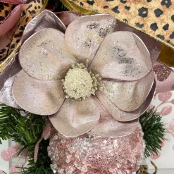Pink Metallic Magnolia Stem, 24