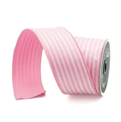 Pink Newport Stripe Ribbon, 2.5" X 10YD
