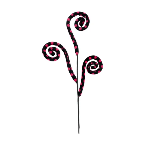 Pink Polka Dot Spiral Curly Spray