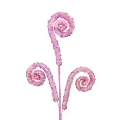 Pink Sequin Spiral Curly Spray
