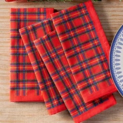 Plaid Christmas Dinner Napkin