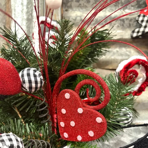 Polka Dot Heart Spray, 19"