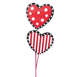 Polkadot Stripe Heart Spray