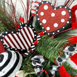 Polkadot Stripe Heart Spray