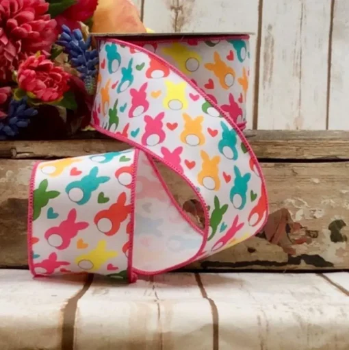 Poplin Easter Bunny Ribbon, 2.5" X 10YD