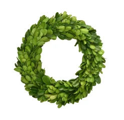 Preserved Boxwood Candle Ring, 8"