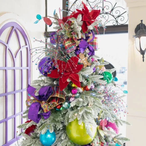 Purple Candy Apple Ball Ornament, 4"