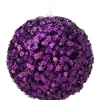 Purple Glamour Sequin Ball Ornament, 4.5"
