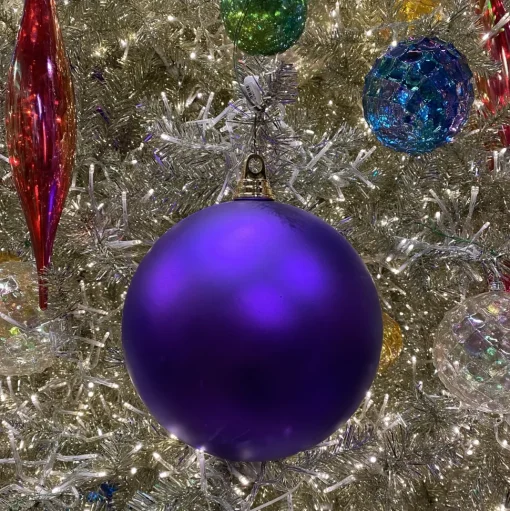 Purple Matte Ball Ornament, 6"