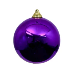 Purple Shiny Ball Ornament, 8"