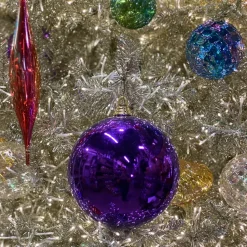 Purple Shiny Ball Ornament, 8"