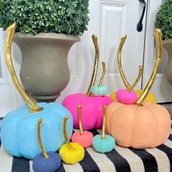 Rainbow Pumpkin, Large by Glitterville
