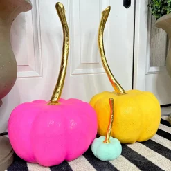 Rainbow Pumpkin, Large by Glitterville