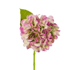 Real Touch Green and Purple Hydrangea Stem, 13"