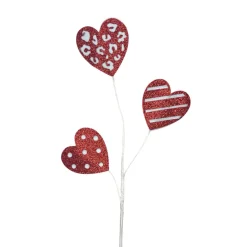 Red and White Glittery Heart, 25"