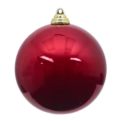 Red Candy Apple Finish Ball Ornament, 4"