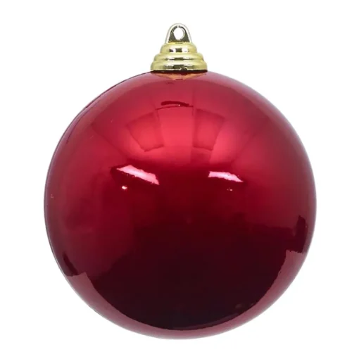 Red Candy Apple Finish Ball Ornament, 4"
