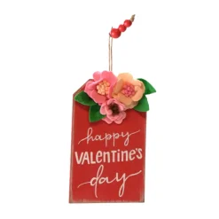 Red Floral Valentine's Day Ornament