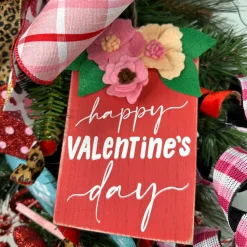 Red Floral Valentine's Day Ornament