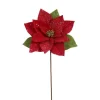 Red Glitter Poinsettia Pick, 20''