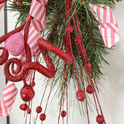 Red Glitter Tubing Coil Spray