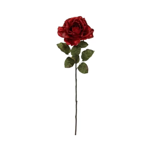 Red Metallic Rose Stem