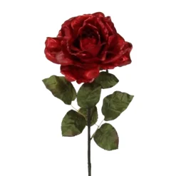 Red Metallic Rose Stem