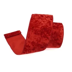Red Silky Velvet Ribbon, 4" X 10YD