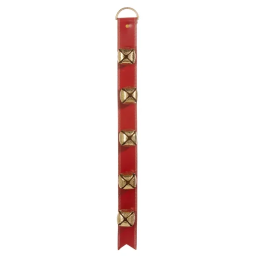 Red Sleigh Bell Door Hanger, 32"