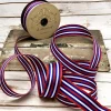 Red, White, & Blue Striped Ribbon, 1.5“ X 25YD