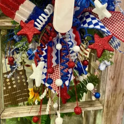 Red, White and Blue Star Ball & Twist Spray