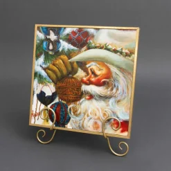 Rhinestone Santa by Celia Meadors, Large