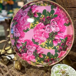 Rose Garden Round Tray