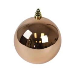 Rose Gold Shiny Ball Ornament, 4"