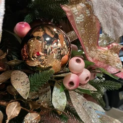 Rose Gold Shiny Ball Ornament, 4"
