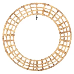 Round Wicker Wreath Display
